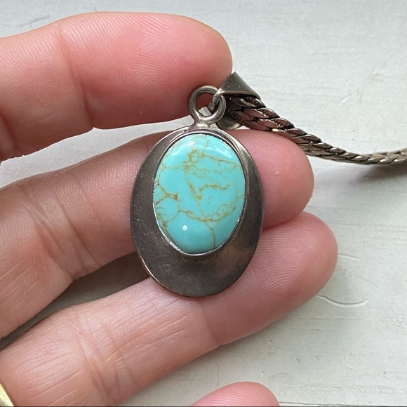Sterling turquoise necklace - Picture 2 of 12